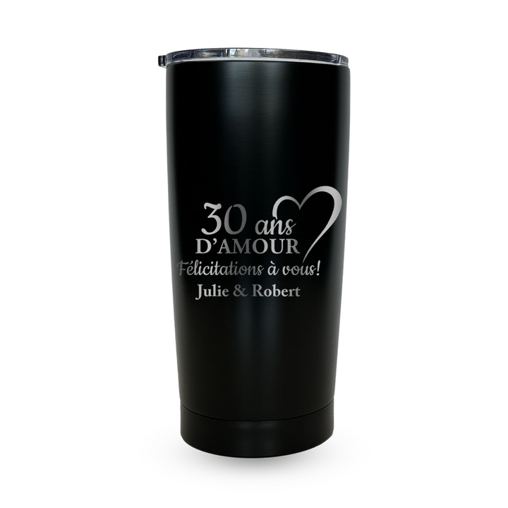 Verre gravé - Année d'amour