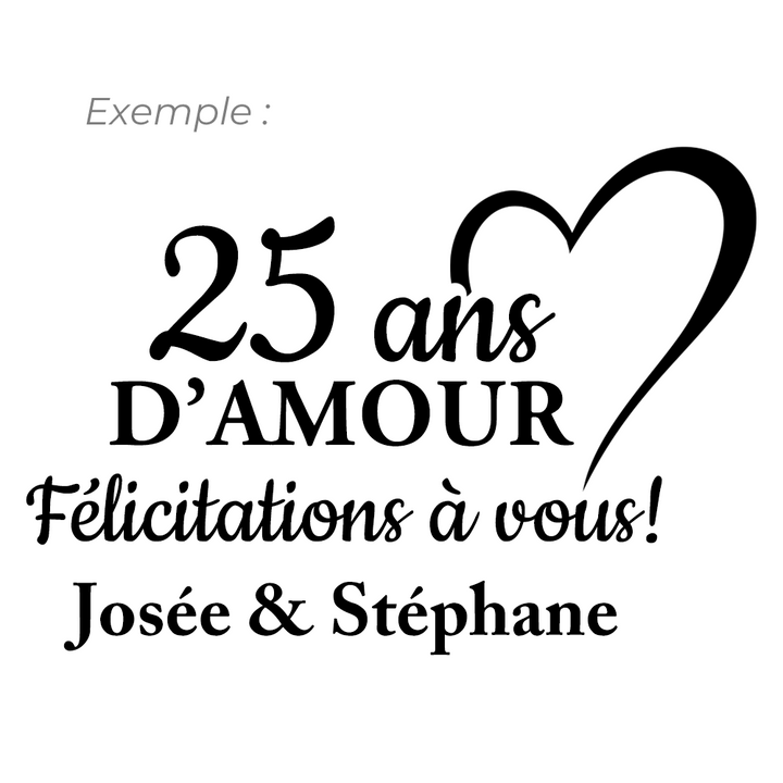 Verre gravé - Année d'amour