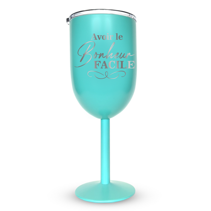 Verre gravé - avoir le bonheur facile