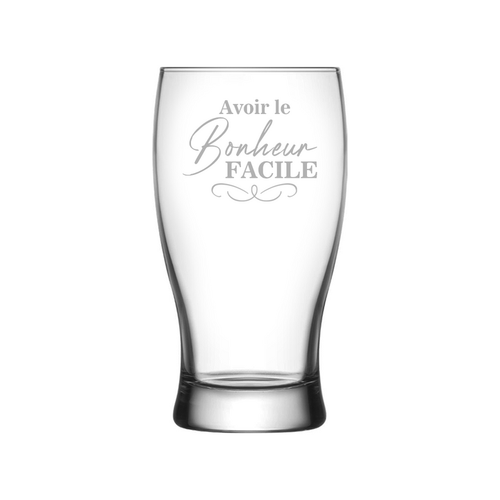 Verre gravé - avoir le bonheur facile