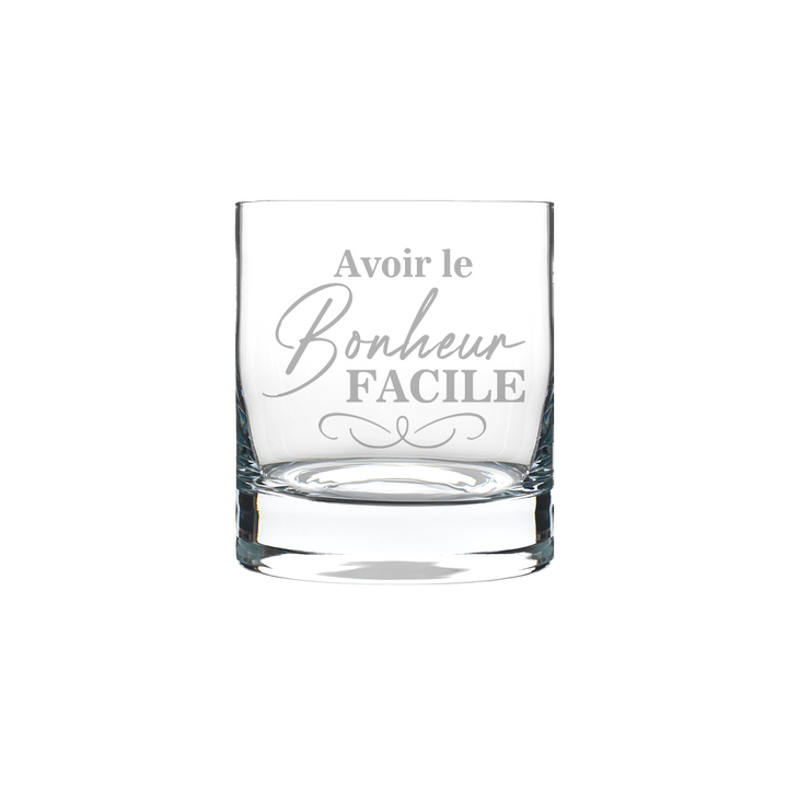 Verre gravé - avoir le bonheur facile