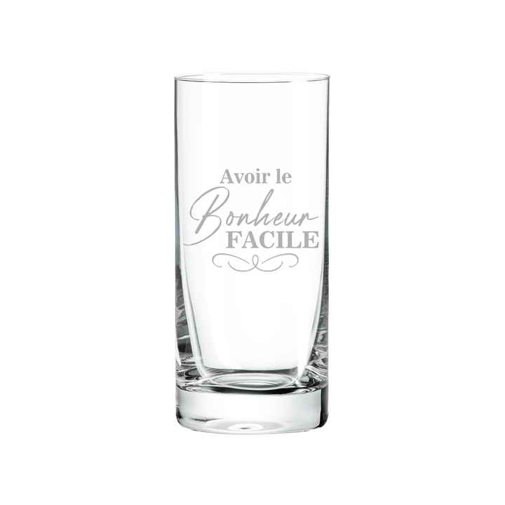 Verre gravé - avoir le bonheur facile