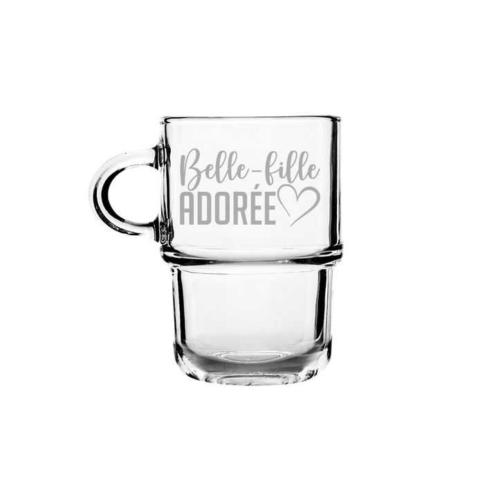 Verre gravé - Belle-fille adorée