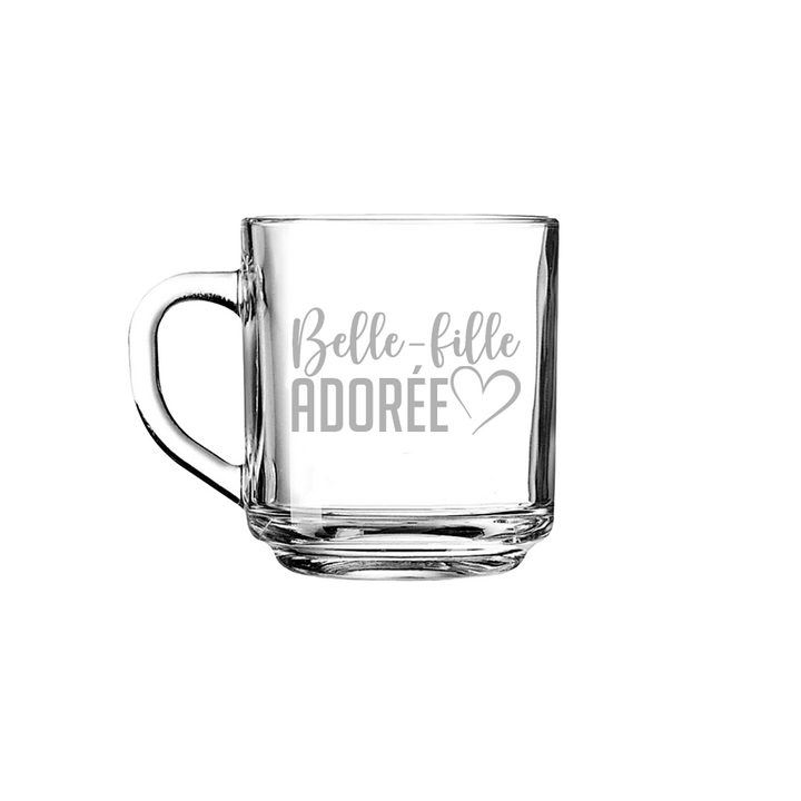 Verre gravé - Belle-fille adorée
