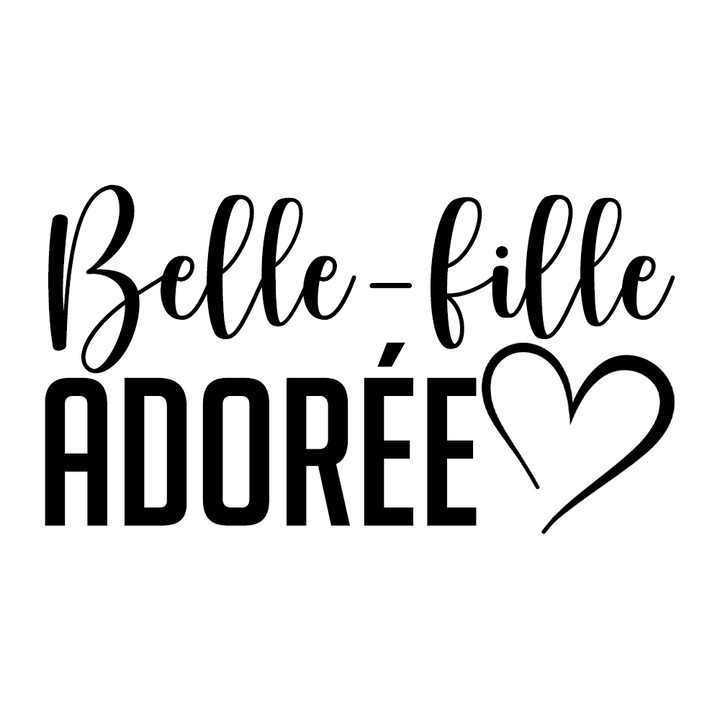 Verre gravé - Belle-fille adorée