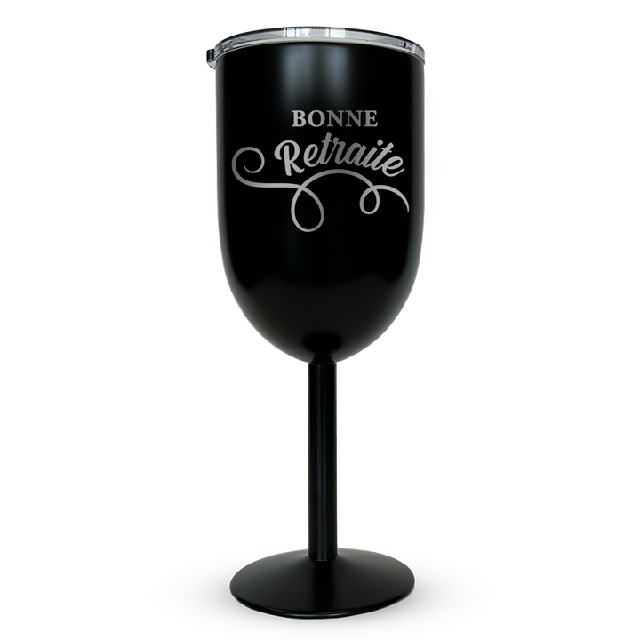 Verre gravé - Bonne retraite