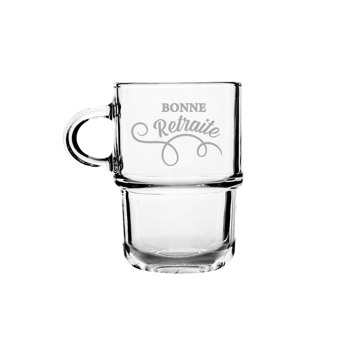 Verre gravé - Bonne retraite
