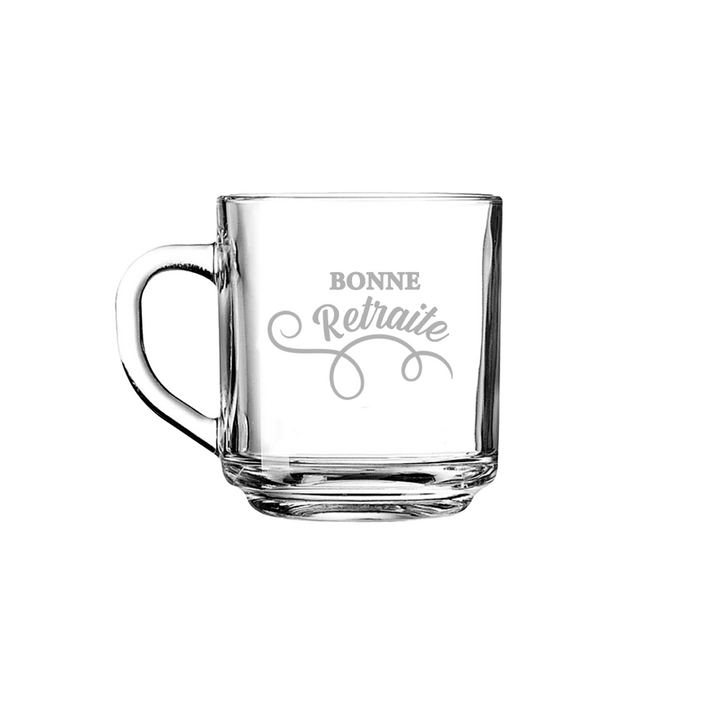 Verre gravé - Bonne retraite