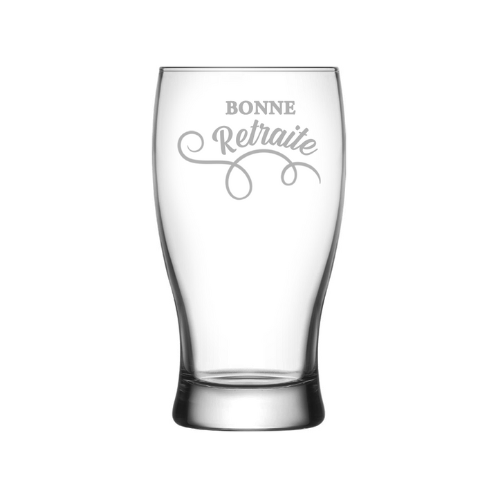 Verre gravé - Bonne retraite