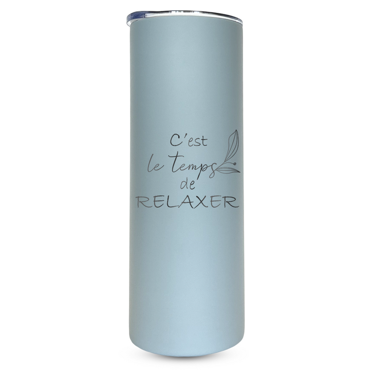 Verre gravé - C'est le temps de relaxer