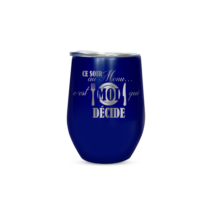 Verre gravé - Ce soir c'est moi qui décide