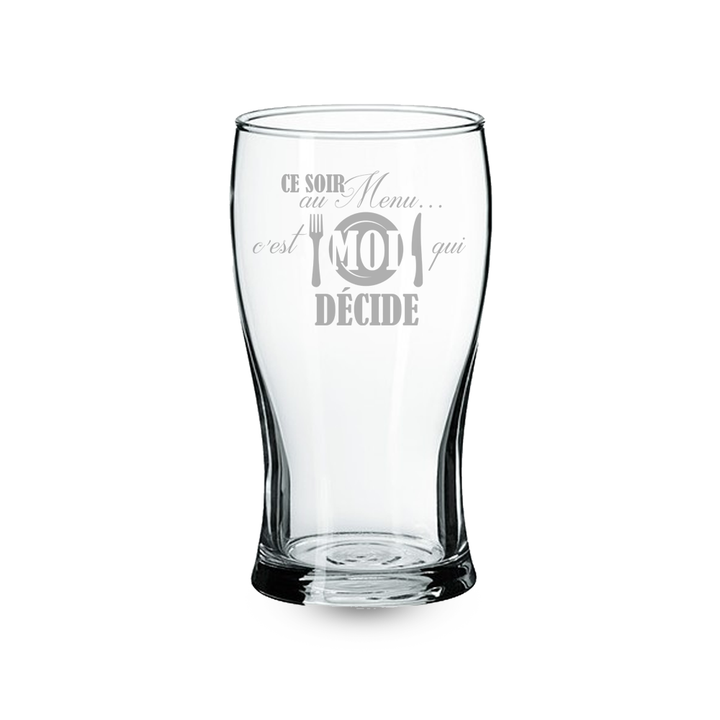 Verre gravé - Ce soir c'est moi qui décide