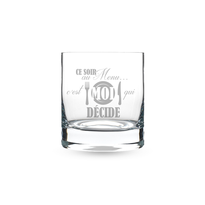 Verre gravé - Ce soir c'est moi qui décide