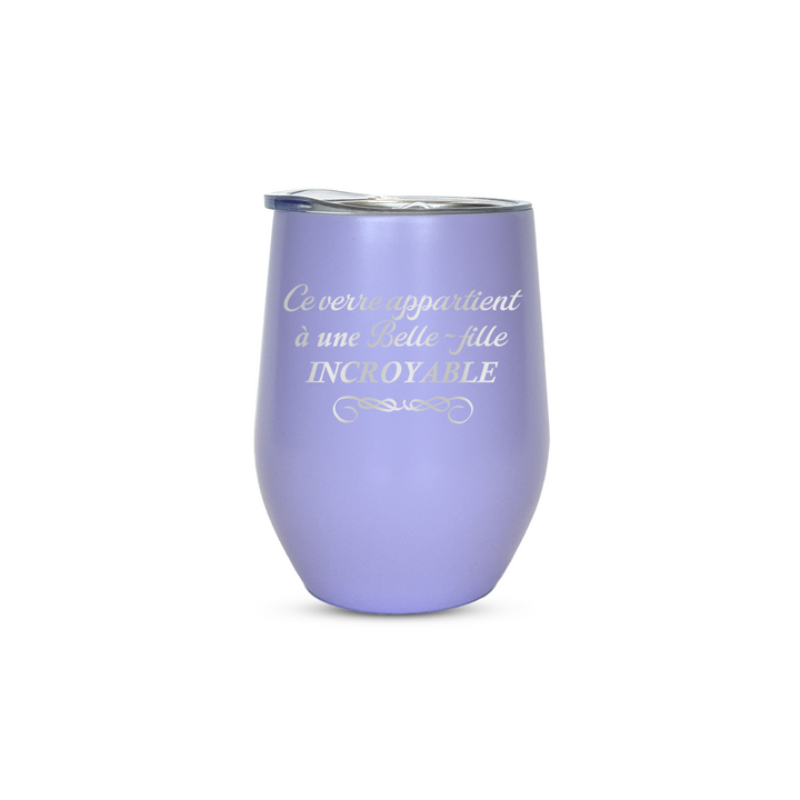 Verre gravé - Ce verre appartient à une belle fille incroyable