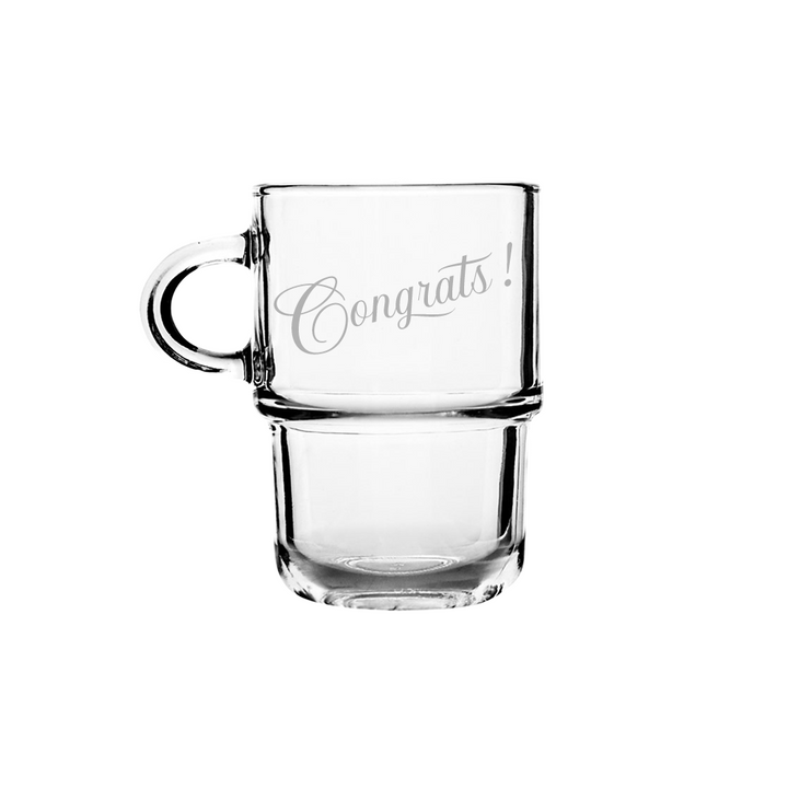 Verre gravé - Congrats!