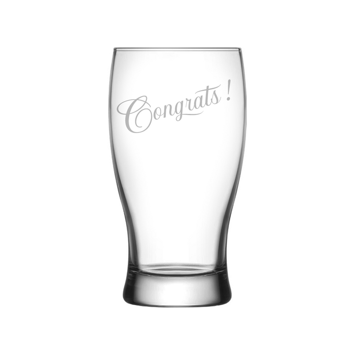 Verre gravé - Congrats!