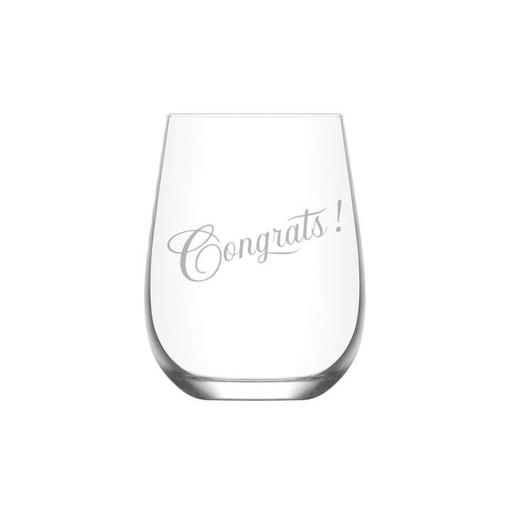 Verre gravé - Congrats!