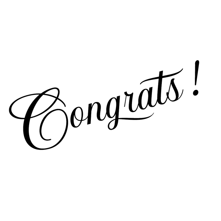 Verre gravé - Congrats!