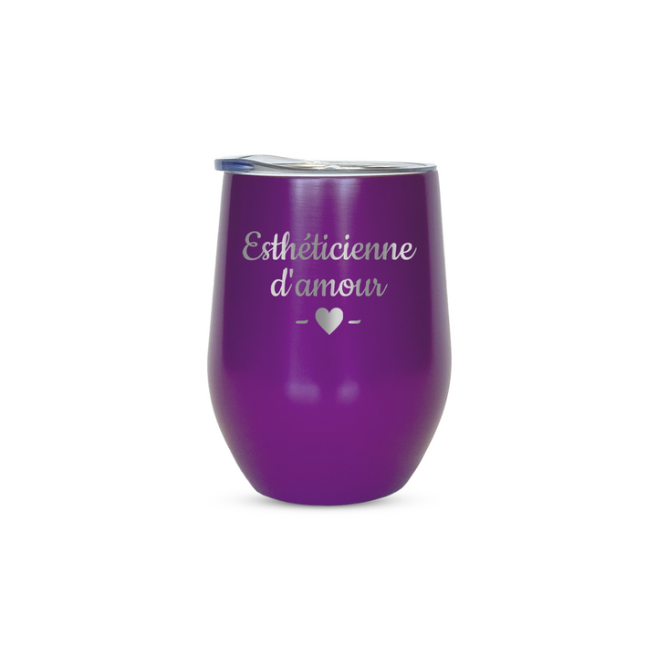 Verre gravé - Esthéticienne d'amour