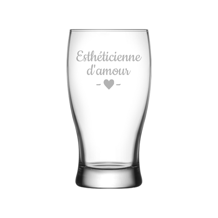 Verre gravé - Esthéticienne d'amour
