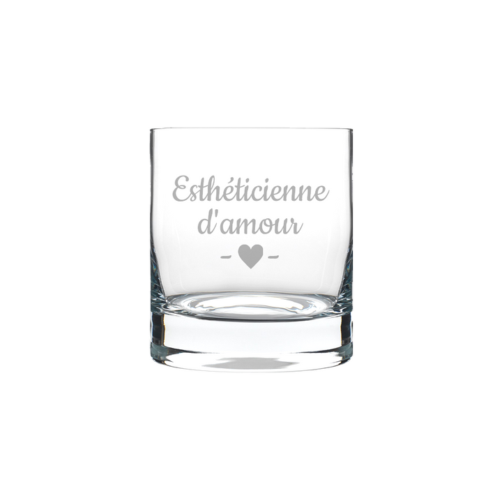 Verre gravé - Esthéticienne d'amour