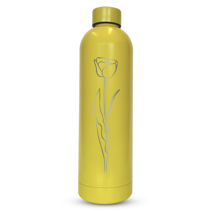 Verre gravé - La tulipe & sa tige