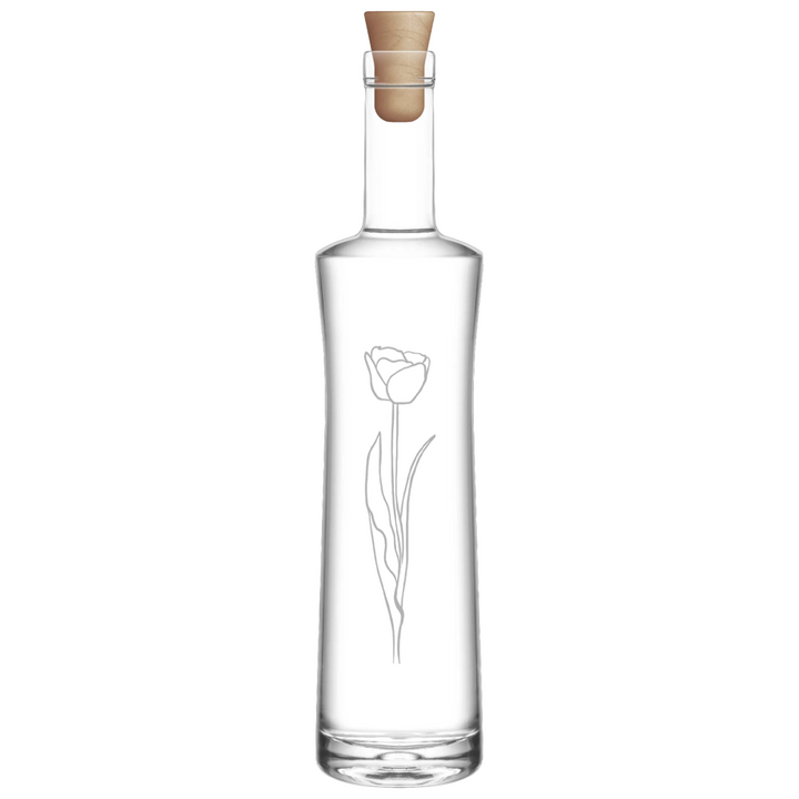 Verre gravé - La tulipe & sa tige