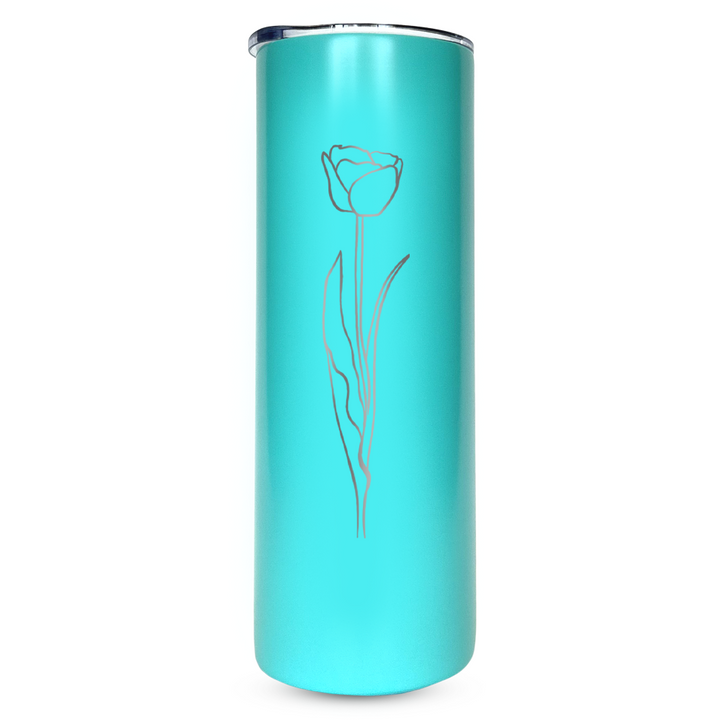 Verre gravé - La tulipe & sa tige