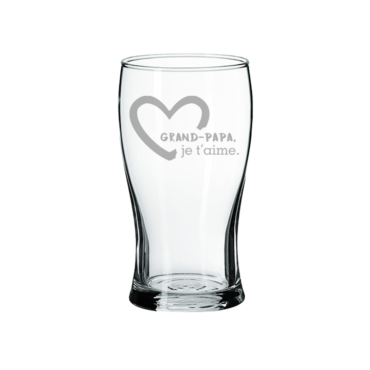 Verre gravé - Grand-Papa, je t'aime