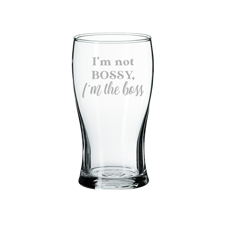 Verre gravé - I'm not BOSSY, I'm the boss