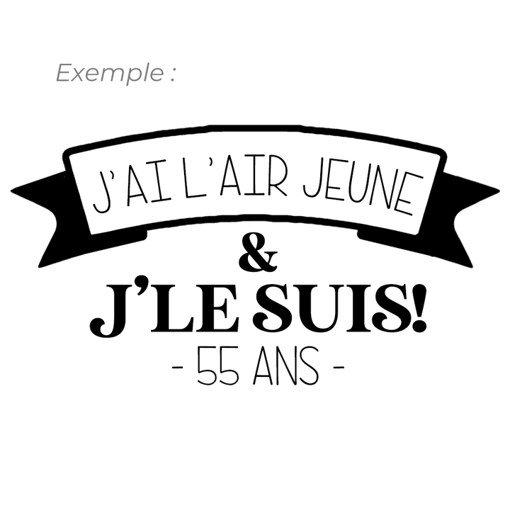 Verre gravé - J'ai l'air jeune & J'le suis!