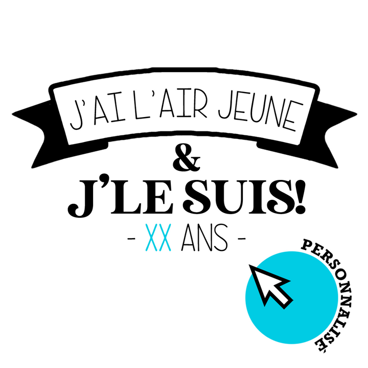 Verre gravé - J'ai l'air jeune & J'le suis!