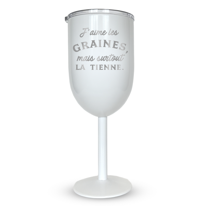 Verre gravé - J'aime les graines