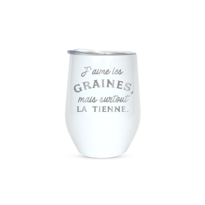 Verre gravé - J'aime les graines