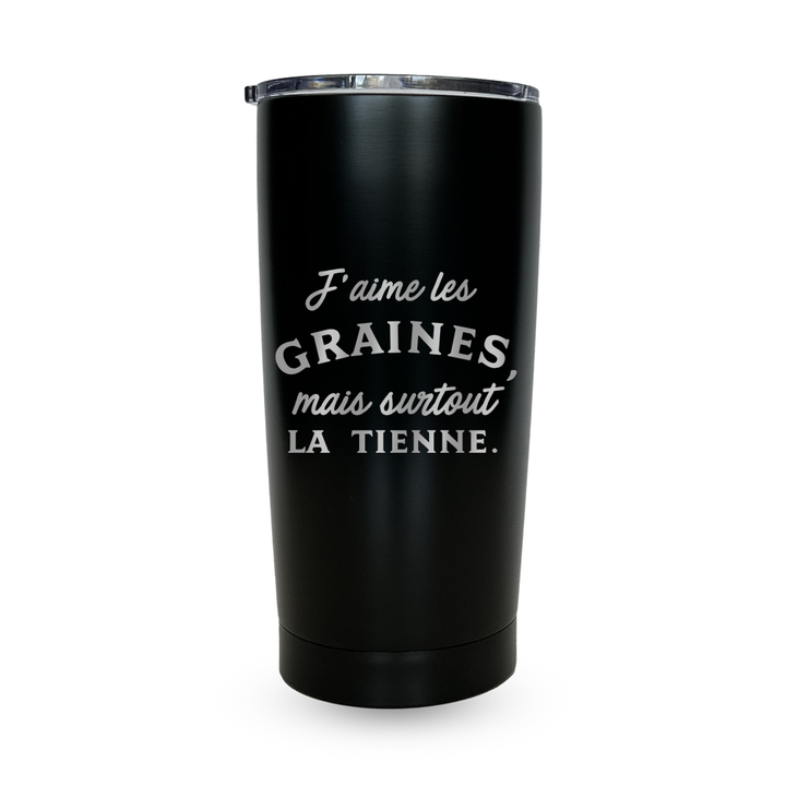 Verre gravé - J'aime les graines