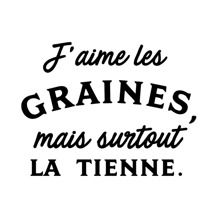Verre gravé - J'aime les graines