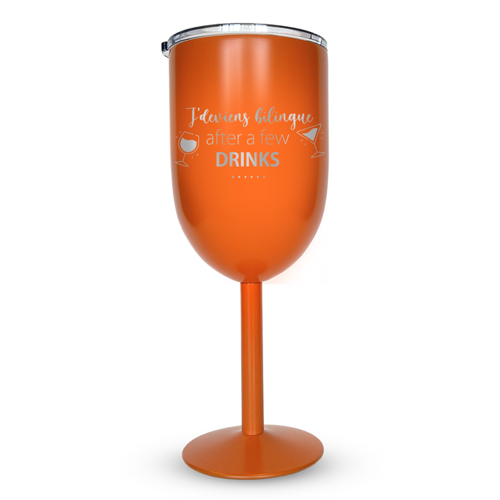 Verre gravé - J'deviens bilingue after a few drinks