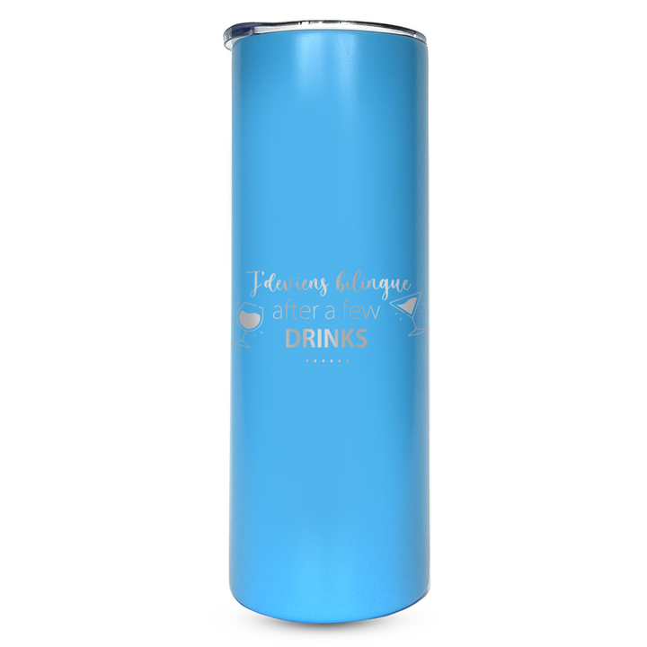 Verre gravé - J'deviens bilingue after a few drinks