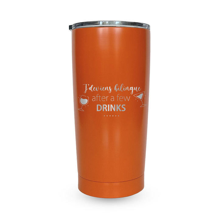 Verre gravé - J'deviens bilingue after a few drinks