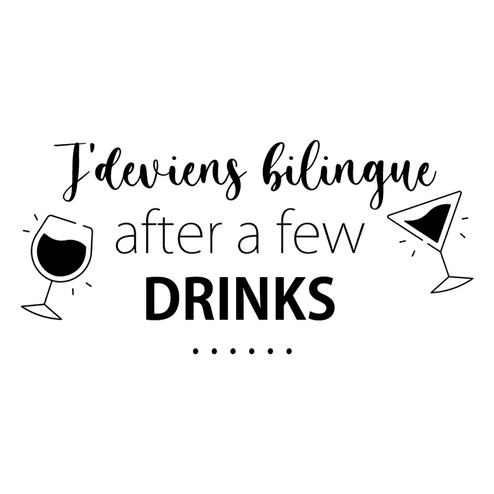 Verre gravé - J'deviens bilingue after a few drinks