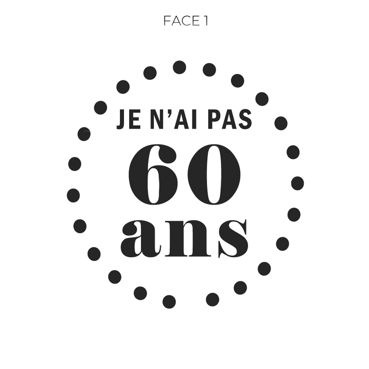 Verre gravé - Je n'ai pas 60 ans