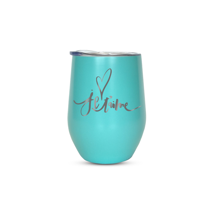 Verre gravé - Je t'aime