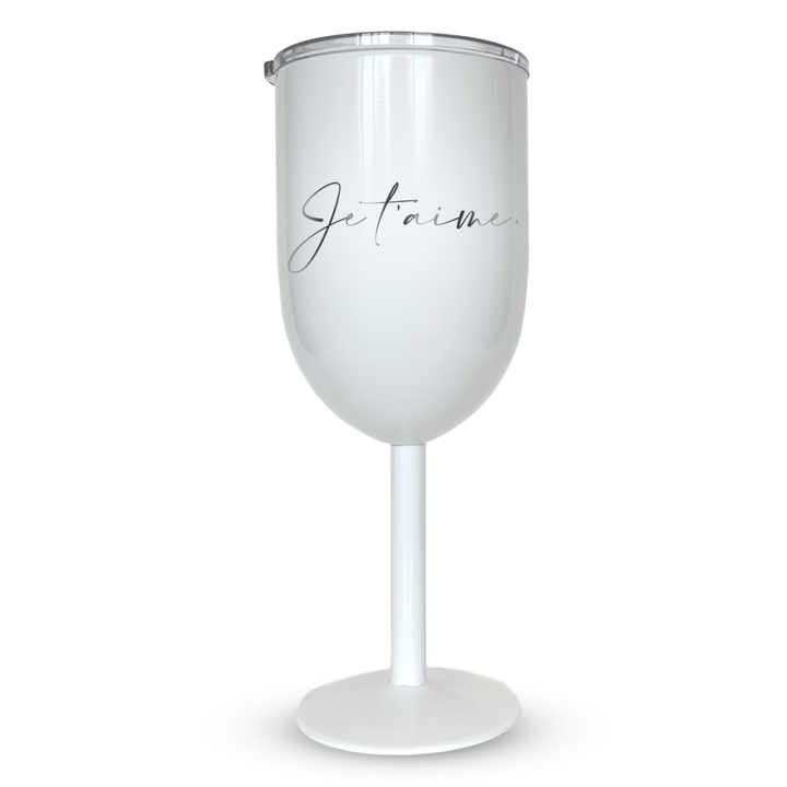 Verre gravé - Je t'aime.