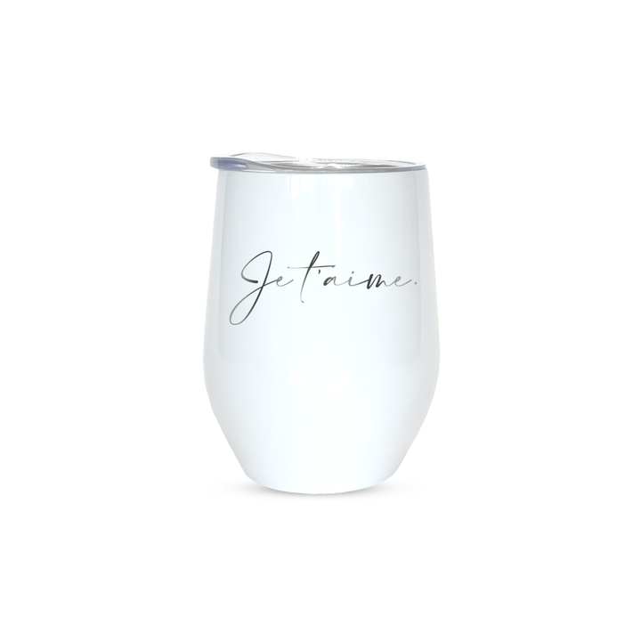 Verre gravé - Je t'aime.