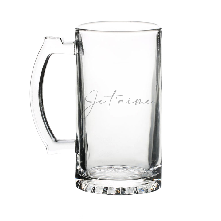 Verre gravé - Je t'aime.