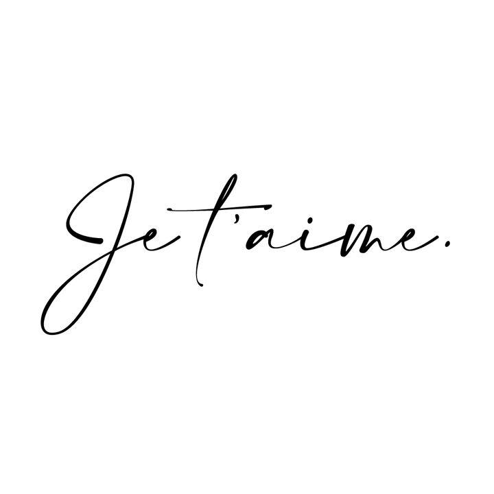 Verre gravé - Je t'aime.