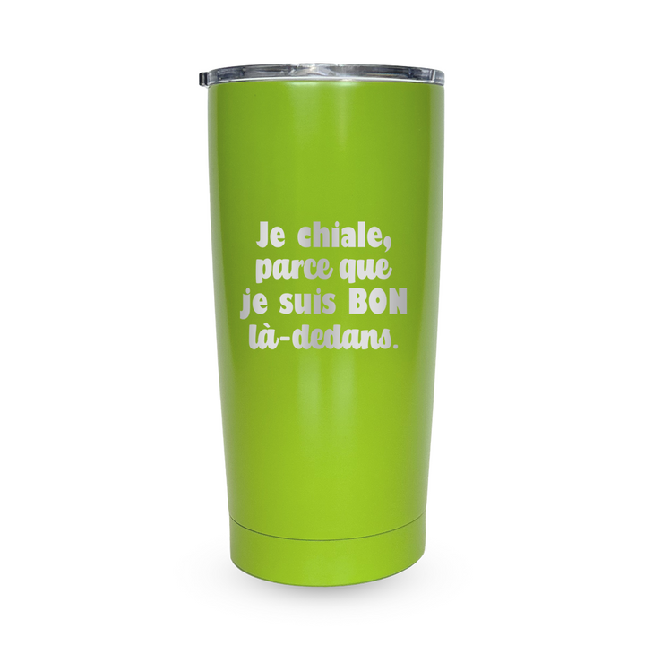 Verre gravé - Je chiale, parce que je suis bon là-dedans