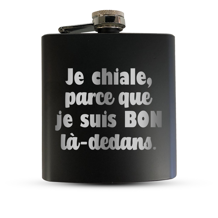 Verre gravé - Je chiale, parce que je suis bon là-dedans