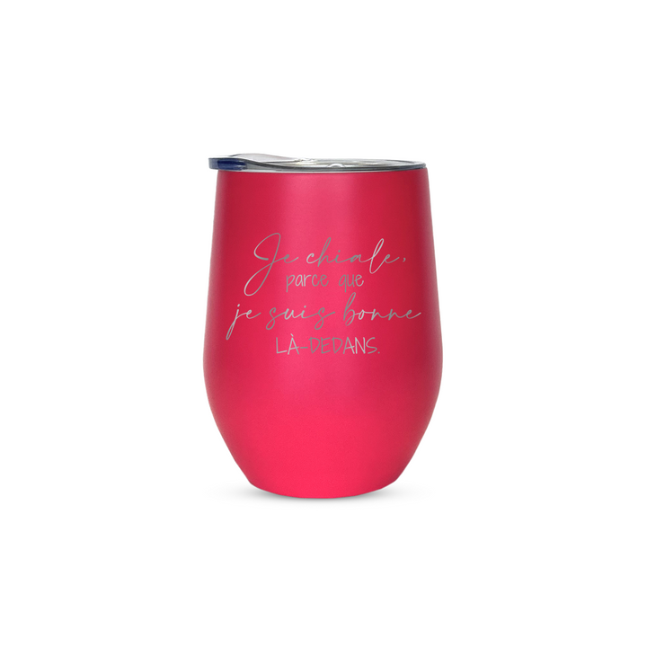 Verre gravé - Je chiale, parce que je suis bonne là-dedans