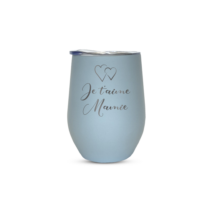 Verre gravé - Je t'aime Mamie